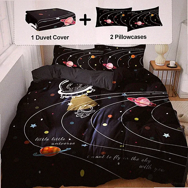 3 Pcs Duvet Cover Set with 1 Duvet Cover & 2 Pillow Shams Bedding for Hotel Home