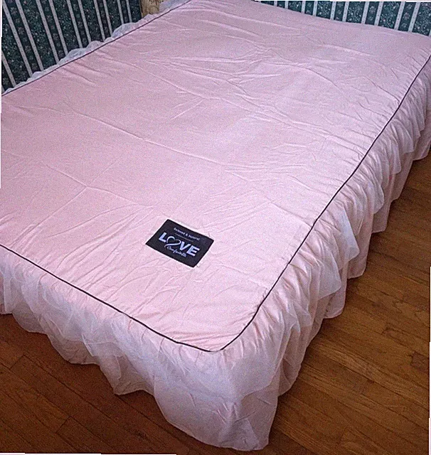 Bed Skirt, Full Size, Peach Color Pink Shade
