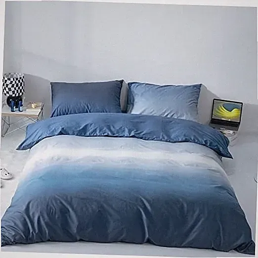 Blue White Size Comforter Set Blue Gradient Bedding King Gradient Blue