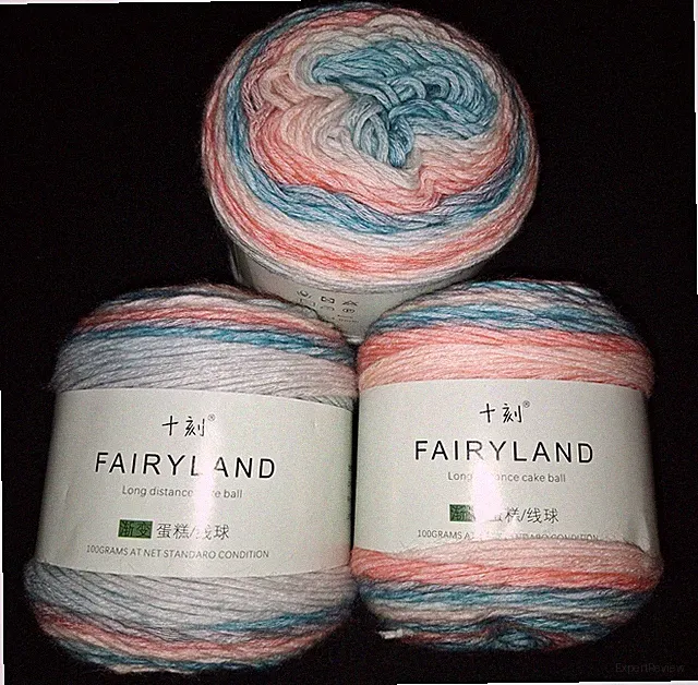 Fairyland Multicolor Gradient Yarn Pastel Pink Blue Purple Color 1156- 3 Skeins