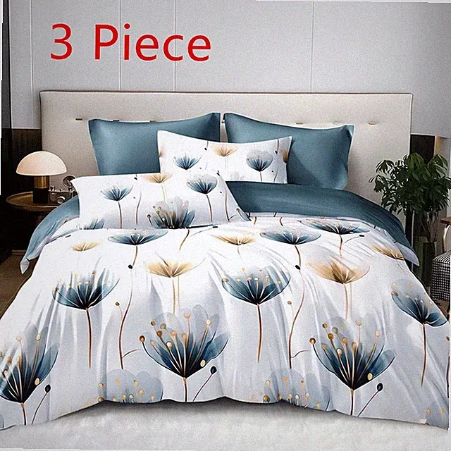 Fantasy Gradient Duvet Cover Set 3PCS Soft Blue Barfrey Bedding Set All Season