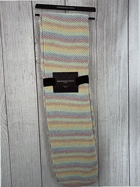 Magaschoni Home Throw Blanket Rainbow Pastel Crochet Knit Chunky Ombre Spring