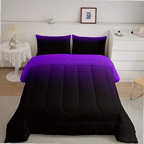 Purple Black Ombre Comforter Size, Gradient Comforter Set Kids Full Multi 27