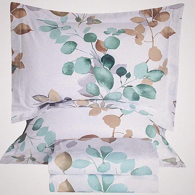 QSH 100% Cotton Sheets for Queen Size Bed, Gradient Teal Queen, Pattern J