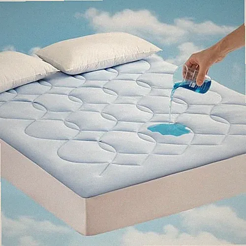 Size Cooling Mattress Pad Waterproof Mattress Topper for Hot Queen Blue
