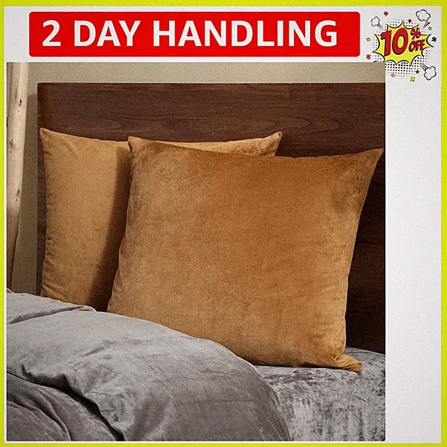 Super Soft Velvet Euro Sham, 26"x 26",No Insert, 2 Pack Color Gradient Euro P...