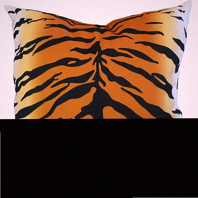 Tiger Print Decorative Pillow, Made in the USA